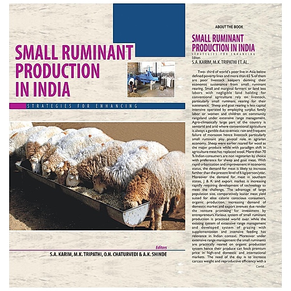 Small Ruminant Production in India, S. A. Karim, Mk Tripathi