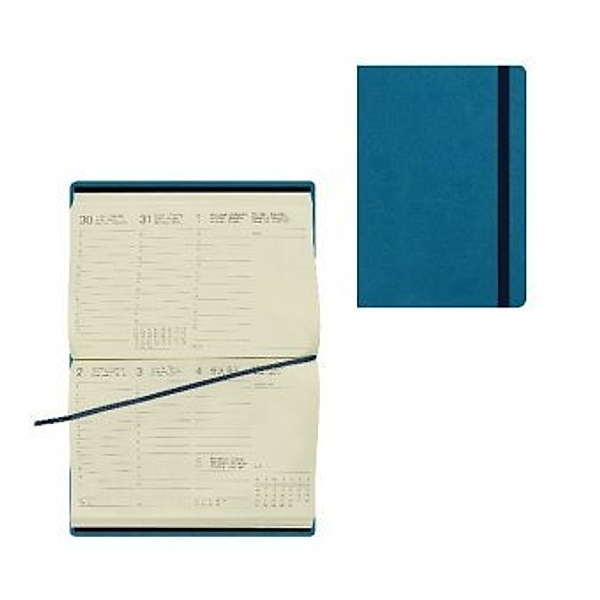 Small Weekly Diary 12 Month 2021 - Petrol Blue