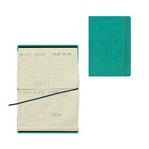 Small Weekly Diary 12 Month 2021 - Turquoise