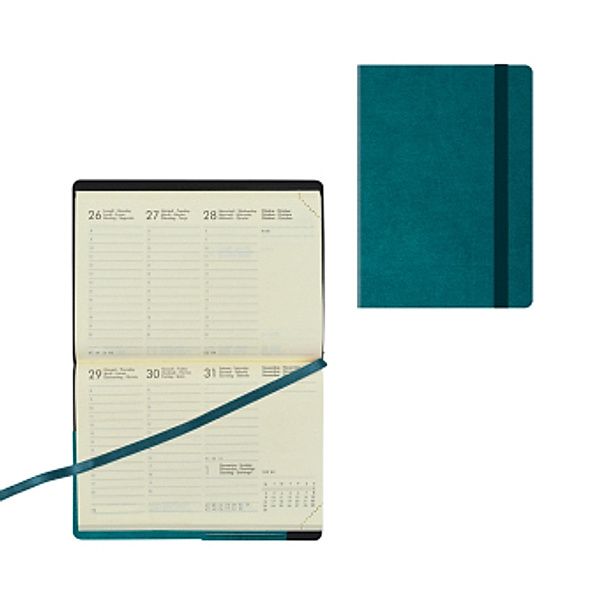 Small Weekly Diary 12 Month 2023 - Petrol Blue