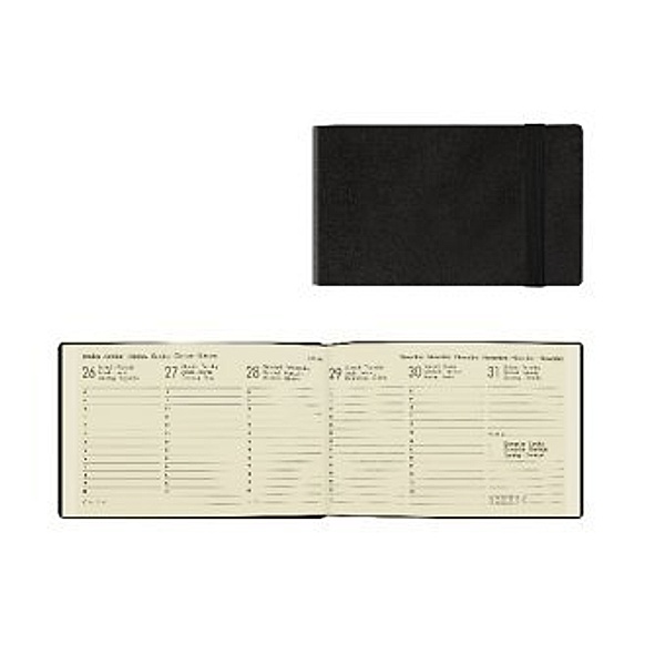 Small Weekly Horizontal Diary 13 Month 2021 - Black