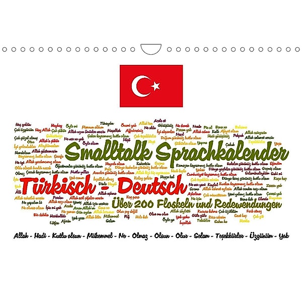 Smalltalk Sprachkalender Türkisch-Deutsch (Wandkalender 2023 DIN A4 quer), Claus Liepke