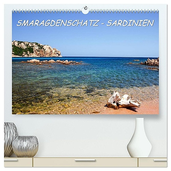 SMARAGDENSCHATZ - SARDINIEN (hochwertiger Premium Wandkalender 2024 DIN A2 quer), Kunstdruck in Hochglanz, Braschi