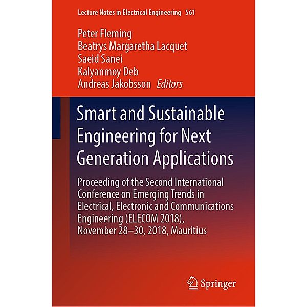 Smart and Sustainable Engineering for Next Generation Applications / Lecture Notes in Electrical Engineering Bd.561