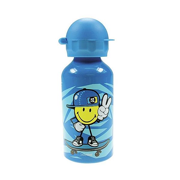 Smiley Trinkflasche, blau