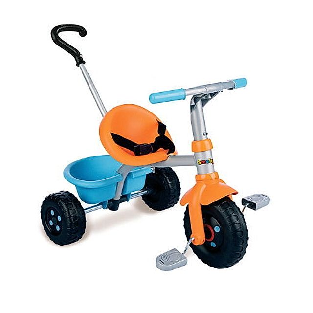 Smoby Be Fun Dreirad mit Schubstange Farbe: orange blau
