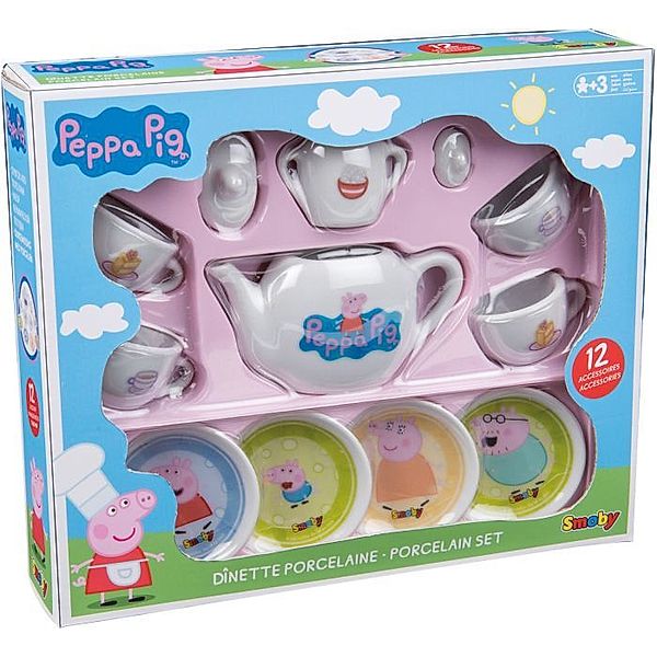 Smoby PEPPA PIG Porzellan-Kaffee-Geschirrset