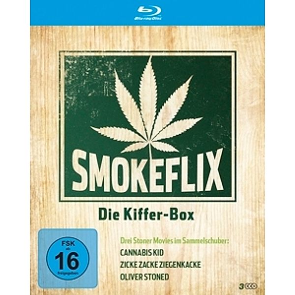 Smokeflix - Die Kiffer-Box (Cannabis Kid, Zicke Zacke Ziegenkacke, Oliver Stoned) BLU-RAY Box, Diverse Interpreten