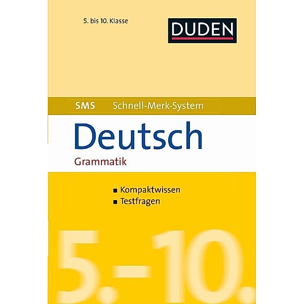 SMS Deutsch - Grammatik 5.-10. Klasse, Birgit Hock