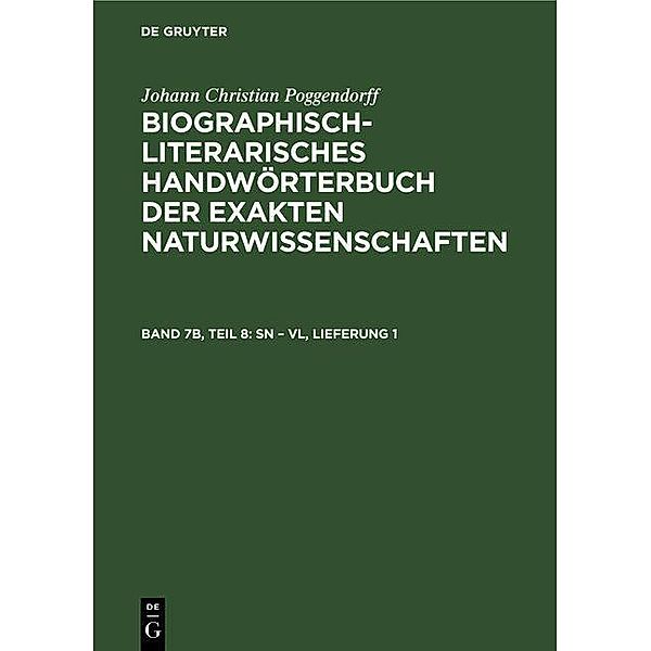 Sn - Vl, Lieferung 1, Johann Christian Poggendorff