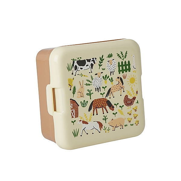 rice Snackbox SMALL - FARM PRINT in bunt