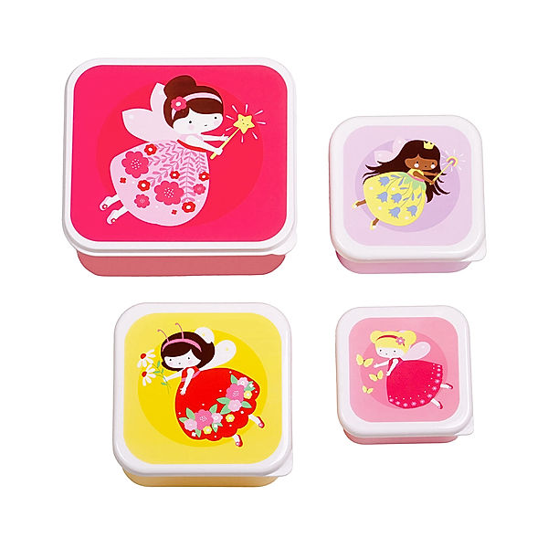 A Little Lovely Company Snackdosen-Set FAIRIES 4-teilig in bunt