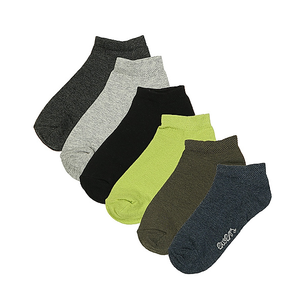 ewers Sneaker-Socken ESSENTIAL MIX 6er-Pack in grau/schwarz/olive