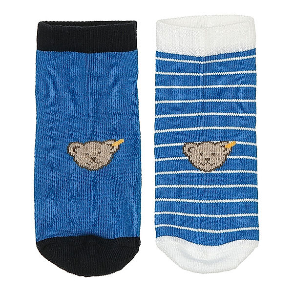 Steiff Sneaker-Socken RINGEL BÄR 2er-Pack in dunkelblau