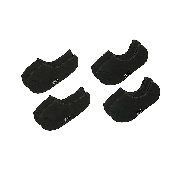 ewers Sneaker-Socken UNI mit Antirutsch-Bündchen 4er-Pack in schwarz