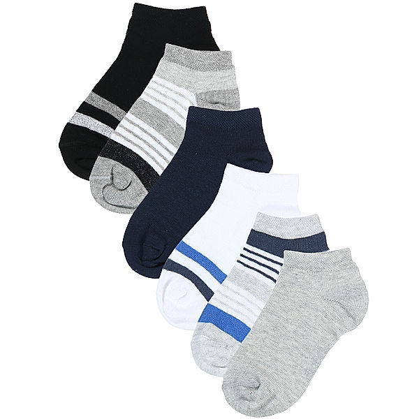 ewers Sneakersocken RINGEL 6er Pack in blau/schwarz