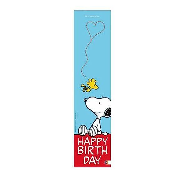 Snoopy Happy Birthday, Geburtstagskalender (49 x 11 cm)