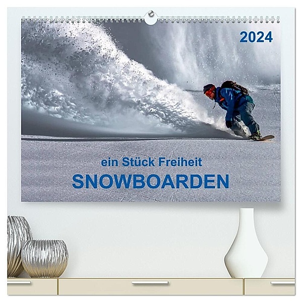 Snowboarden - ein Stück Freiheit (hochwertiger Premium Wandkalender 2024 DIN A2 quer), Kunstdruck in Hochglanz, Peter Roder