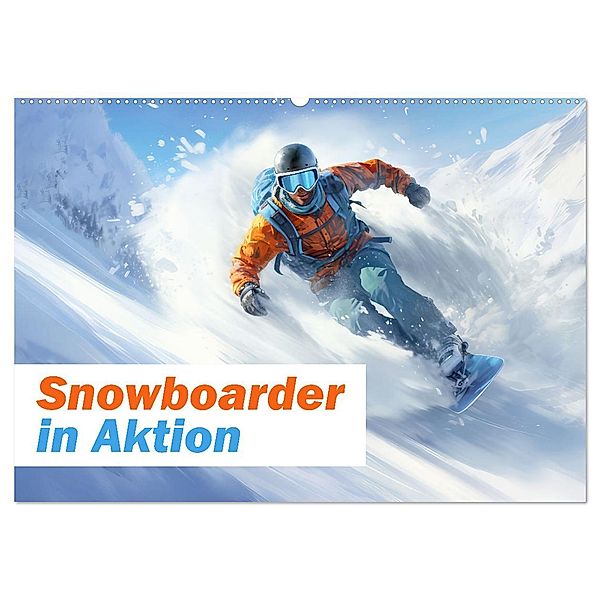 Snowboarder in Aktion (Wandkalender 2025 DIN A2 quer), CALVENDO Monatskalender, Calvendo, Liselotte Brunner-Klaus