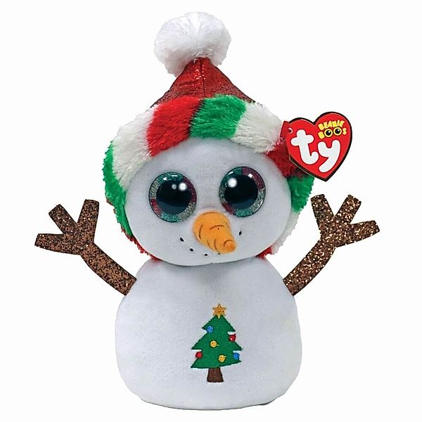 TY Deutschland Snowman Beanie Boo Regular 15 cm,Material: 100% Polyester geprüft nach EN-71. Farbe: mehrfarbig