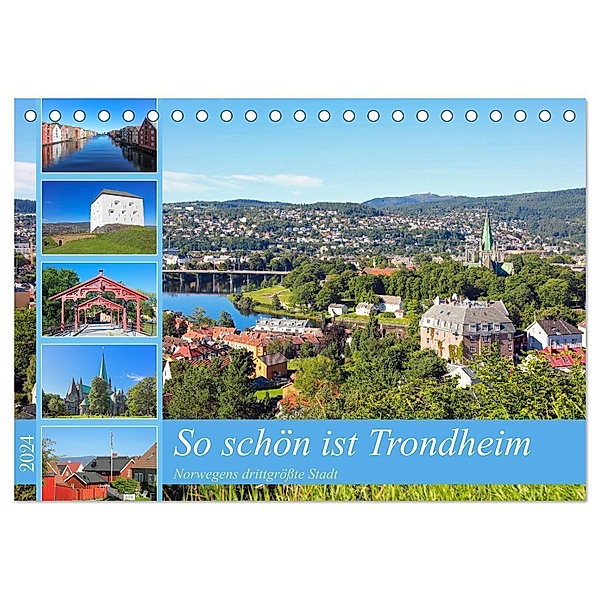 So schön ist Trondheim (Tischkalender 2024 DIN A5 quer), CALVENDO Monatskalender, Klaus Eppele