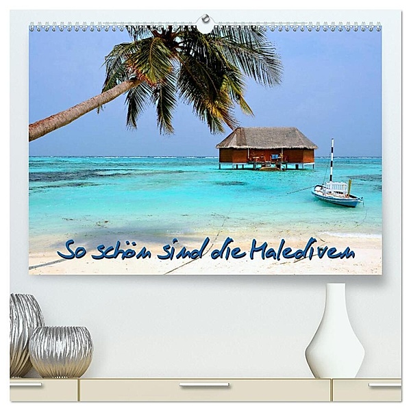 So schön sind die Malediven (hochwertiger Premium Wandkalender 2025 DIN A2 quer), Kunstdruck in Hochglanz, Calvendo, Nina Schwarze