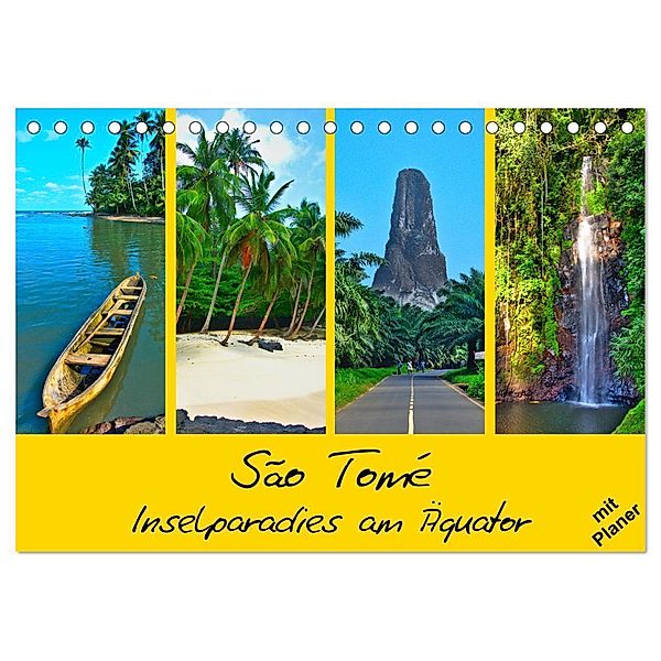 São Tomé - Inselparadies am Äquator (Tischkalender 2024 DIN A5 quer), CALVENDO Monatskalender, Lost Plastron Pictures