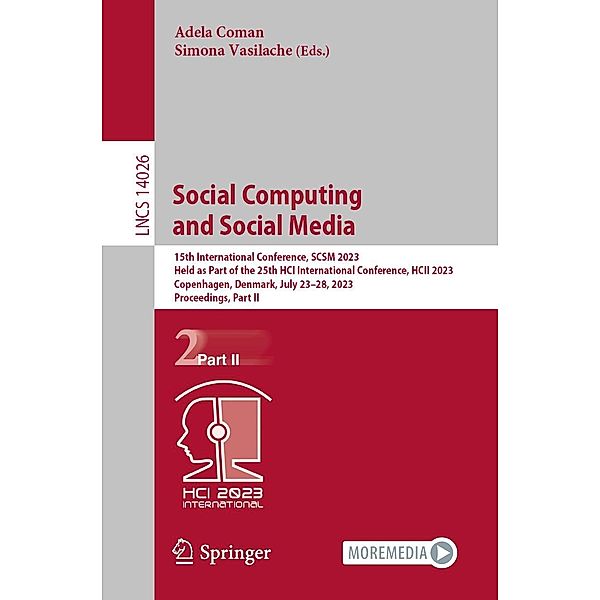 Social Computing and Social Media / Lecture Notes in Computer Science Bd.14026