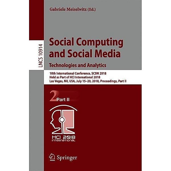 Social Computing and Social Media. Technologies and Analytics