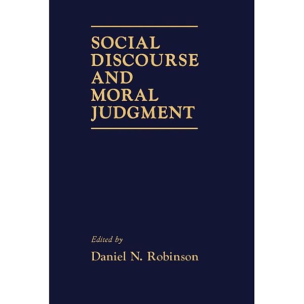 Social Discourse and Moral Judgement