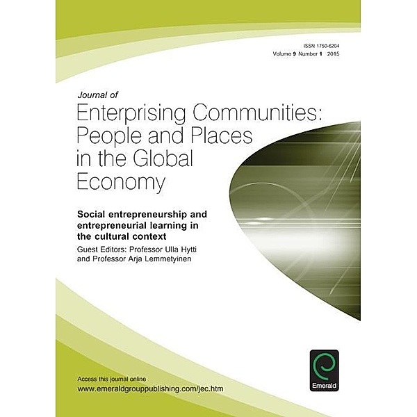 Social entrepreneurship and entrepreneurial learning in the cultural context