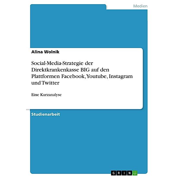 Social-Media-Strategie der Direktkrankenkasse BIG auf den Plattformen Facebook, Youtube, Instagram und Twitter, Alina Wolnik