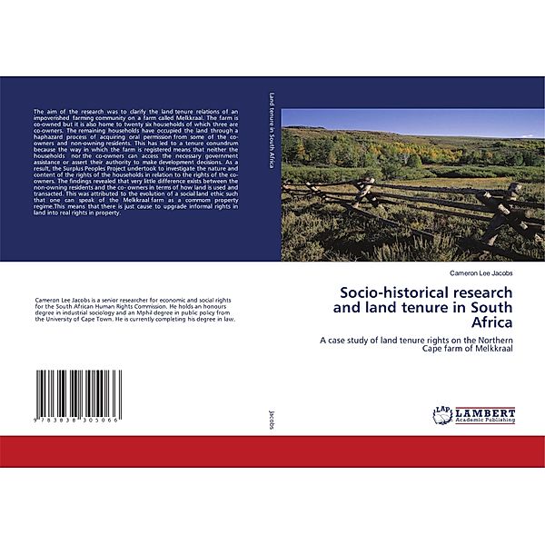 Socio-historical research and land tenure in South Africa, Cameron Lee Jacobs