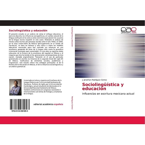 Sociolingüística y educación, J. Jonathan Rodríguez Cortez