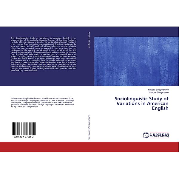 Sociolinguistic Study of Variations in American English, Nargiza Suleymanova, Mardon Suleymanov