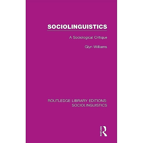 Sociolinguistics, Glyn Williams