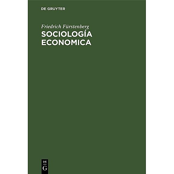 Sociología Economica, Friedrich Fürstenberg