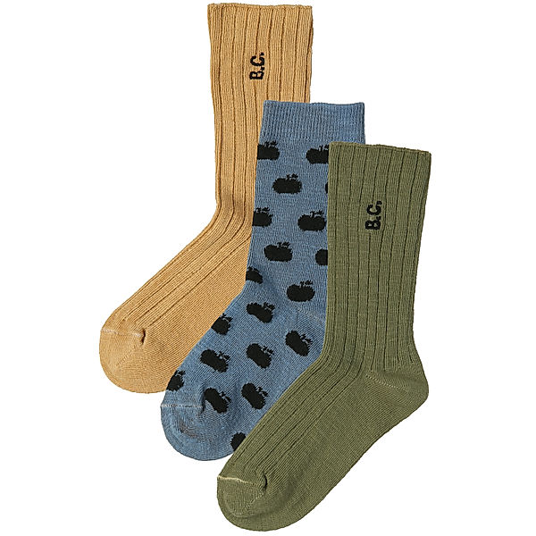 Bobo Choses Socken ÄPFEL 3er-Pack in dried herb