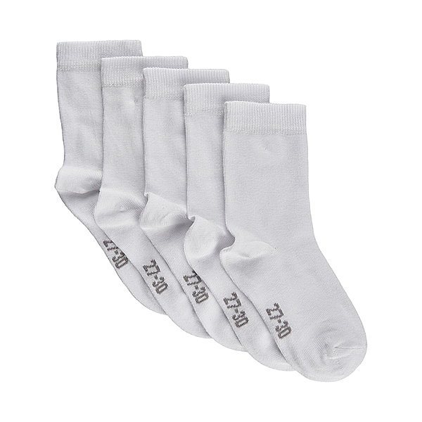 Minymo Socken ANKLE – SOLID 5er-Pack in weiß