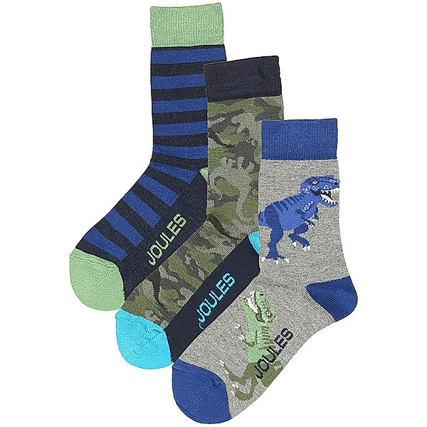 Tom Joule® Socken BRILLIANT BAMBOO – DINO CAMO 3er-Pack in bunt