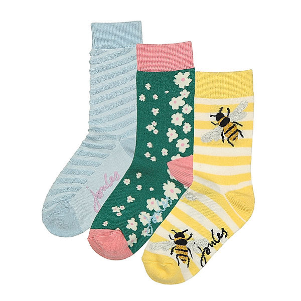 Tom Joule® Socken BRILLIANT BAMBOO – MULTI BEE 3er-Pack in bunt