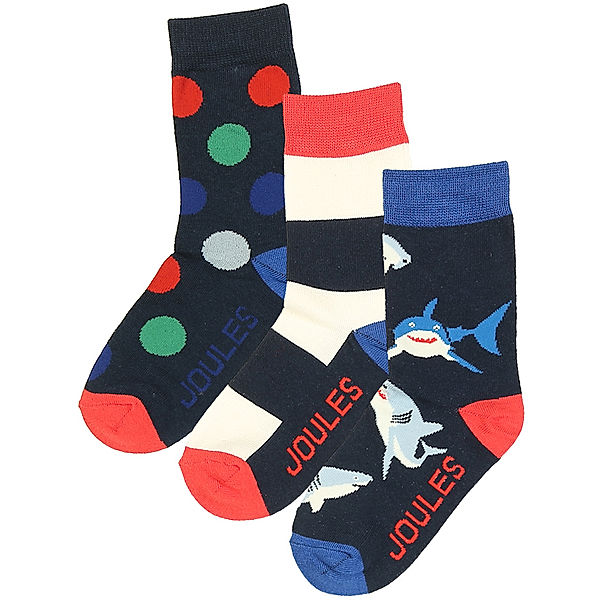 Tom Joule® Socken BRILLIANT BAMBOO – SHARK MULTI 3er-Pack in bunt