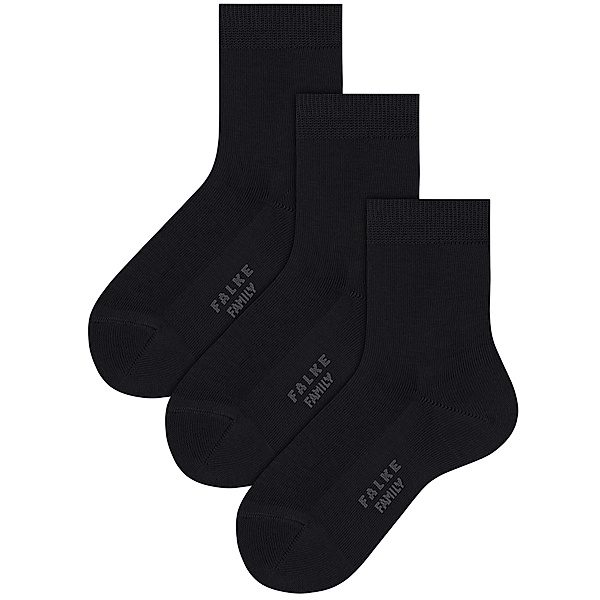 Falke Socken FALKE FAMILY 3er-Pack in schwarz
