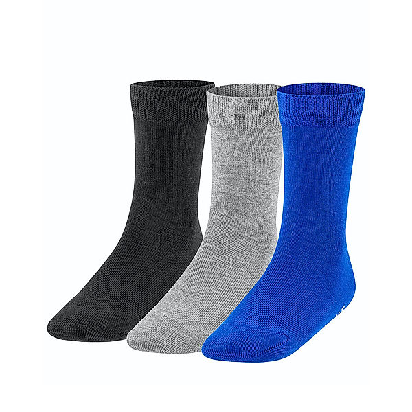 Falke Socken FAMILY 3er-Pack in black/light grey/blue