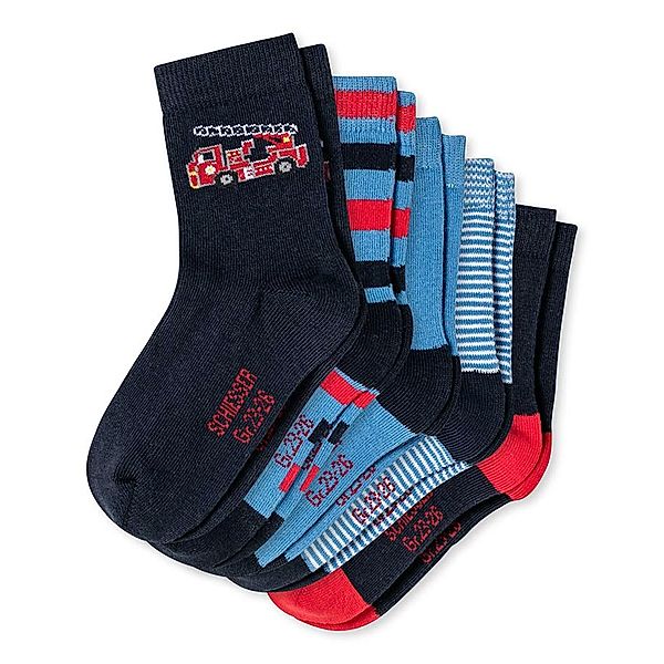 Schiesser Socken FEUERWEHR 5er-Pack in dunkelblau/rot