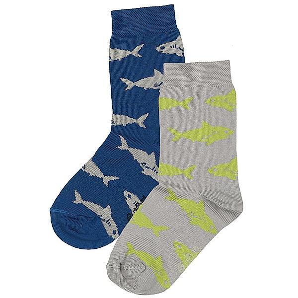 ewers Socken FISCHE 2er-Pack in blau/grau