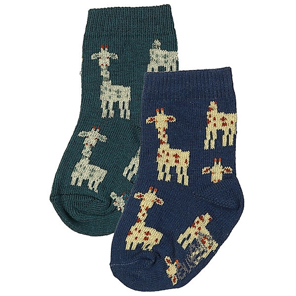 ewers Socken GIRAFFE 2er-Pack in jade/navy