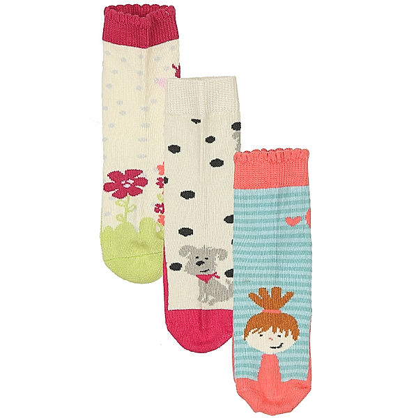 Sigikid Socken GIRLS FUN 3er-Pack in bunt