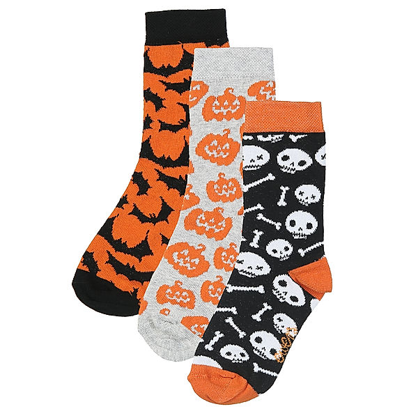 ewers Socken HALLOWEEN 3er Pack in papya