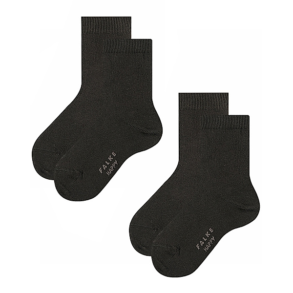 Falke Socken HAPPY 2er Pack in black/black